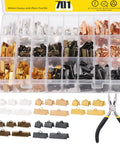 All In One DIY Jewelry Making Kit With 701 Pcs Ribbon End Clips And Pliers 24 Iron Fold Over Pinch Crimp Ends Leather Clamps