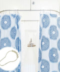 Gold Iron Shower Curtain Hooks 15 Piece Beads Curtain Rings Glide Rollers For Bathroom Decor Durable Iron Construction Easy Install And Smooth Gliding Experience For Drapery Hanging Accessories.