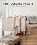 Furniture sliders gliders in use under sofa on hardwood floor, home decor in background; 8 Pack 3.5 Inch Furniture Sliders Gliders Reusable Moving Pads For Carpet And Hardwood Floors Heavy Duty Floor Protectors For Chairs Beds And Cabinets Effortless Moving For Heavy Furniture
