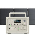 Wilderness Ready Solar Generator With Fast Recharge 268Wh LiFePO4 Battery And Pv200 Panel 600W Portable Power Station front view with solar panel