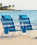Two Pack Beach Folding Chair With Mesh Fabric Five Position Reclining For A Chill Outdoor Hangout Durable UV Resistant