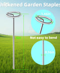 Heavy Duty 6 Inch Galvanized Landscape Stakes With Circle Top Pins 8 Gauge Zero Point Sixteen Inch Thick Ground Anchors
