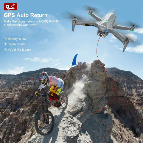 Alt Tag: 4K EIS Drone With UHD Camera For Adults 30 Minute Flight Time Brushless Motors 5GHz FPV Transmission Auto Return Home