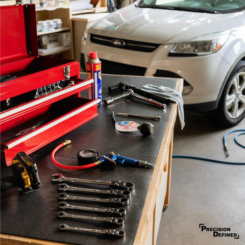 Pro Grade Tool Box Liner 10 Ft By 24 In Non Slip Thick Drawer And Shelf Mat For Toolbox Cabinets Prevents Scratches Black