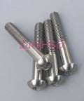 4 Pack M6x35mm Titanium Allen Head Screws With Button Head And Hex Socket Aerospace Grade 10.5mm Head Diameter 1mm Thread Pitch Ultra Lightweight No Rust High Strength Titanium Bolts For Auto Racing Sports And Aerospace Applications
