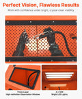 Heavy Duty Sandblasting Cabinet Kit With Pressurized Tank For Beefed Up Pro Grade Rust Removal And Surface Finishing Industrial Steel Cabinet interior with LED lights and observation window