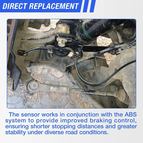Front Abs Wheel Speed Sensor 2 Pcs Built Tough Kit For 2013 2017 Honda Accord And 2015 2020 Acura TLX installed in vehicle undercarriage.