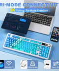 Dual 8K Wireless Mechanical Keyboard With Blue Lychee Switches, Sick Built In TFT Display, Dope Knurled Volume Dial, Win Mac Ready, Premium Fire Gear For Lightning Fast Gameplay with Bluetooth and USB-C connectivity.