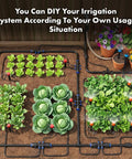 Garden with Plug And Play Drip Irrigation Kit With 230 Feet Of Quick Connect Tubing For Lawn Raised Bed And Greenhouse.