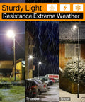Beefed Up 150W LED Parking Lot Light With Adjustable Arm Mount, 22500LM Dusk To Dawn Commercial Lighting in rain, snow