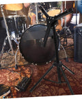 Heavy Duty Snare Drum Rack Built To Rock For Weekend Warriors And Pro Players Looking To Score Some Dope Percussion Gear With Kickass Alloy Stands Designed For Tight Stages And Home Jam Sessions, with adjustable clamp and tripod legs.