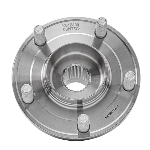 Rear Wheel Bearing Hubs Assembly For Mazda CX 9 AWD 2007 2008 2009 2010 2011 2012 2013 2014 2015 Two Piece Set Pair Of Rear Hubs And Bearings Five Lug Non ABS Four Bolt Flange AWD Ready front view