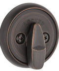780 Deadbolt One Sided Keyed Entry With SmartKey Security in Venetian Bronze for Exterior Doors, thumb turn detail