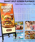 43 Inch Indoor Digital Signage Display Portable Lcd Menu Board Showcasing Next Level Full Hd Clarity And Wide Angle Viewing with split-screen playback.