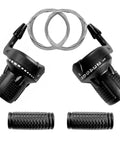 Revoshift 3x7 Speed Shifter Set for Mountain Bikes with left and right levers and non-slip rubber grips, 21-speed gear levers