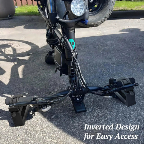 1 Pair Bike Handlebar Bracket Clamp For 29 To 34mm Bars, No Slip Lightweight Mount on an inverted bike work stand outdoors