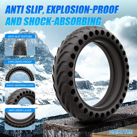 8.5x2 Inch Solid Tire For Electric Scooters No Flats Long Lasting Durability Compatible With Xiaomi M365 Pro M365 Pro2