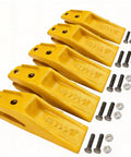 Trenching Bucket Teeth For Five Eighth Inch Lip Buckets Bolt On Unitooth Five Pack Fit Excavators Backhoes Skid Steers Yellow