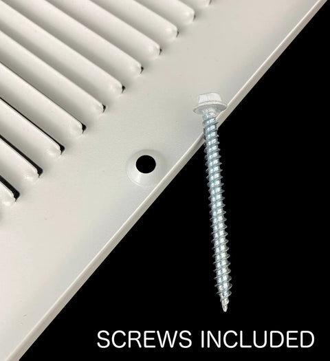 Heavy Duty White Steel Return Air Grille For 14x24 Duct Opening Vent Cover Built To Last For Wall Or Ceiling Mount with screw