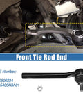 Two Pack Front Outer Tie Rod End Links Kit For Honda Odyssey 2005 2010 ES800224 53540SHJA01 Street Ready Steering And Suspension Replacement To Tighten Handling And Deliver A Smoother Ride., installed front tie rod end and replacement part