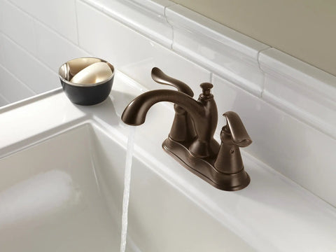 Venetian Bronze Centerset Bathroom Faucet with Diamond Seal Technology, Metal Drain Assembly, InnoFlex PEX Supply Lines Included