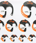 Adjustable Cable Cuffs 12 Pack With 2 Large 3 Inch, 4 Medium 2 Inch, 6 Small 1 Inch Diameters, Push Button Release, Notched Teeth, Reusable Cable Clamps