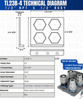 TL23B-4 1/2in NPT hydraulic quick-connect coupler set, flat-face, steel with mounting bracket and four couplers.