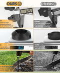 40 Ft No Dig Landscape Edging Kit With 60 Spikes 2 Inch High Heavy Duty Plastic Lawn Border material and spike comparison