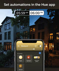 Lucca Outdoor Smart Wall Light With Color Ambiance LED Bulb Black E26 weatherproof porch lighting app automation display