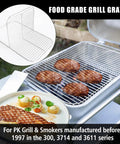 Heavy Duty Hinged Cooking Grid For Veteran Outdoor Grills Goof Proof Charcoal Flip System Superb Stainless Steel Grill Replacement Rack with food grade material.