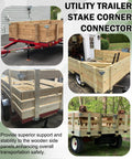 Four Sets Trailer Wood Side Brackets Latches With Screws For Secure Stake Panels Gates And Corners Heavy Duty Kit on trailers
