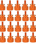 Aluminum Knurled Thumb Screws 20 Pack With Diamond Knurl Head No Tool Needed Hand Tightening M3 M4 6-32 8-32 Threads Durable Orange Bolts
