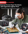Man using Universal Benchtop Power Supply With 10 Amp Linear Regulation, AC-To-DC Converter, 13.8V DC Output, PS15K.5