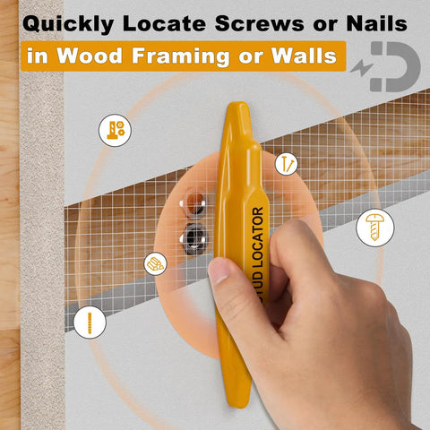Top Shelf Magnetic Stud Finder With No Batteries Needed Fast And Dead On Way To Spot Screws Nails And Wood Metal Framing Hidden In Drywall Or Lumber Walls For Weekend DIY Builds That Really Deliver The Goods