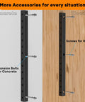 Heavy Duty Lumber Storage Rack Wall Mount With Steel Shelves And Wall Organizer for concrete and wooden surfaces