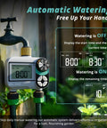 Brass Sprinkler Timer With Waterproof LCD Screen, Programmable Hose Watering System, 2 Zone, Leak Proof Faucet Controller.