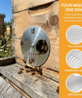 Two Pack Galvanized Iron Bee Hive Entrance Discs For Beekeeping Nuc Box Entrance Reducers 4.92 Inch Diameter on hive box