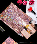 Rose Gold Holographic Bubble Mailers Bulk Pack Of 30 Self Sealing Padded Envelopes 11 By 7 Inches For Shipping And Packing With Privacy