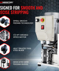 Heavy Duty Automatic Wire Stripping Machine For Copper And Aluminum Cables Up To 1.75 Inches, control panel, motor, blade details