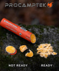 Fast Fire Stick Survival Fire Starter Tinder Upgrade For Emergency Campfire Bushcraft And Hiking Fat Rope Style displayed open on moss