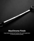 Deep Offset 75 Degree Double Box End Wrench Set 6 To 24 Mm Metric 10 Piece With Mechanic Tray displaying MaxChrome finish