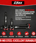 Three Quarter Inch Drive Impact Extension Bar Set With 4 Inch 6 Inch And 10 Inch Lengths, CR-MO Steel Socket Extensions For Auto And Industrial Repair, Durable Embossed Size Markings For Quick Reading And Easy Use. 3-piece set shown in 4, 6, and 10 inch lengths.