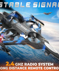 Drones For Kids 2.4GHz Remote Control Plane With 360 Degree Flip Stunt Helicopter And Fighter Jet Toy Colorful LED Lights