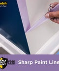 Delicate Surface Painter’s Tape For Fresh Paint Jobs 1.88 In Wide 60 Yd Rolls being applied for sharp paint lines