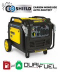 8500 Watt Dual Fuel Portable Inverter Generator with Quiet Technology and CO Shield Electric Start, side view
