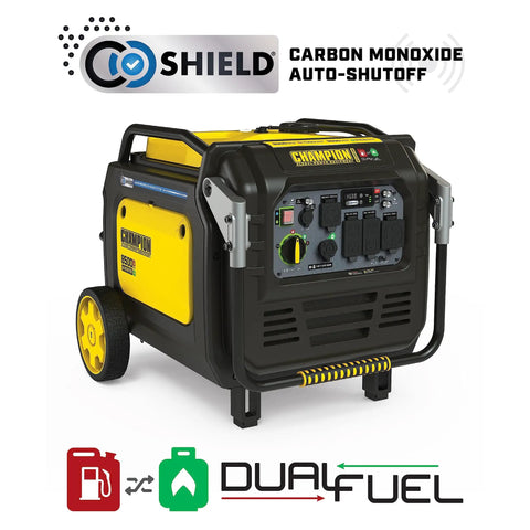 8500 Watt Dual Fuel Portable Inverter Generator with Quiet Technology and CO Shield Electric Start, side view
