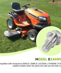 Riding mower with inset of a heavy-duty shoulder bolt, compatible with Husqvarna, for deck suspension and chassis, 2 pack.