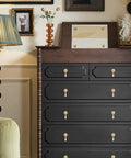Chest of drawers with Solid Brass Cabinet Knobs 2 Pack in Brushed Gold Finish, highlighting modern pendant pulls in a room setting.
