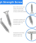 High Strength Screw made of 304 stainless steel, designed for durability in furniture repair and assembly projects.