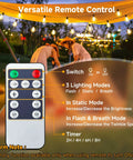 Remote control for 25Ft Solar String Lights With Remote, 3 Lighting Modes, waterproof patio lights under canopy